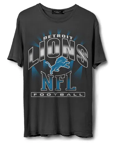 Junk Food Clothing Nfl Detroit Lions Chrome Flea Market Tee In Midnight