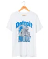 Junk Food Clothing Nfl Detroit Lions Throwback Helmet Flea Market Tee In White