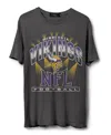 Junk Food Clothing Nfl Minnesota Vikings Chrome Flea Market Tee In Midnight