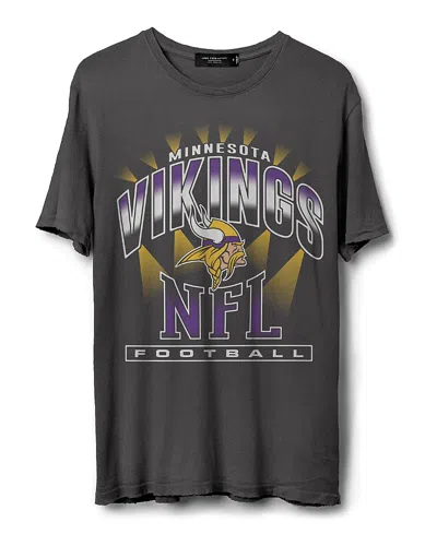 Junk Food Clothing Nfl Minnesota Vikings Chrome Flea Market Tee In Midnight
