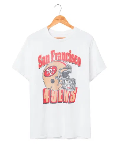 Junk Food Clothing Nfl San Francisco 49ers Throwback Helmet Flea Market Tee In White