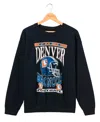 Junk Food Clothing Nfl Unisex Denver Broncos Helmet Flea Market Crew Fleece Sweatshirt In Denver Broncos