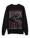 Junk Food Clothing Nfl Unisex Houston Texans Helmet Flea Market Crew Fleece Sweatshirt In Black