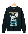 Junk Food Clothing Nfl Unisex Miami Dolphins Helmet Flea Market Crew Fleece Sweatshirt In Miami Dolphins