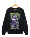 Junk Food Clothing Nfl Unisex Minnesota Viking Helmet Flea Market Crew Fleece In Minnesota Vikings