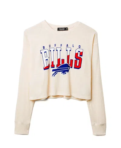 Junk Food Clothing Nfl Women's Buffalo Bills Slant Crop Thermal In Neutral