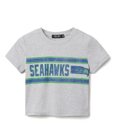 Junk Food Clothing Nfl Women's Seattle Seahawks Sideline Baby Tee In Gray