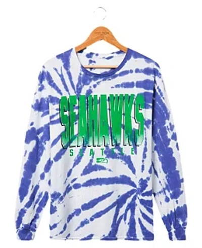 Junk Food Clothing Seahawks Game Time Tie Dye Long Sleeve Tee In Blue