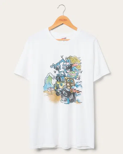 Junk Food Clothing Surfs Up Airbrush Flea Market Tee In White