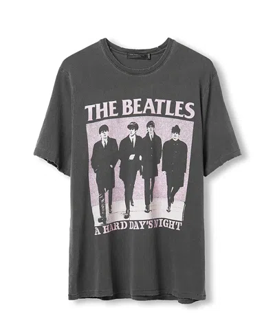 Junk Food Clothing Unisex A Hard Day's Night Vintage-like Tee In Black