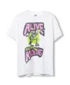 Junk Food Clothing Unisex Alive And Kicking Flea Market Tee In White
