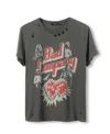 Junk Food Clothing Unisex Bad Company Straight Shooter Tour Vintage Destroy Tee In Gray