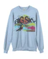 Junk Food Clothing Unisex Big Sky Montana Flea Market Fleece Sweatshirt In Light Blue