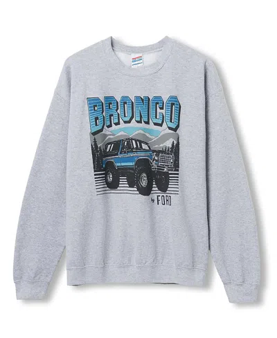 Junk Food Clothing Unisex Bronco By Ford Flea Market Fleece Sweatshirt In Gray