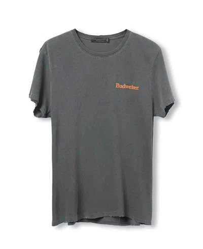 Junk Food Clothing Unisex Budweiser Classic Logo Vintage Tee In Gray