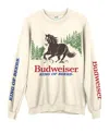 Junk Food Clothing Unisex Budweiser Clydesdale King Of Beers Flea Market Fleece Sweatshirt In Sand