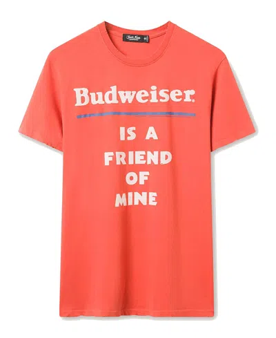 Junk Food Clothing Unisex Budweiser Is A Friend Of Mine Vintage Tee In Red