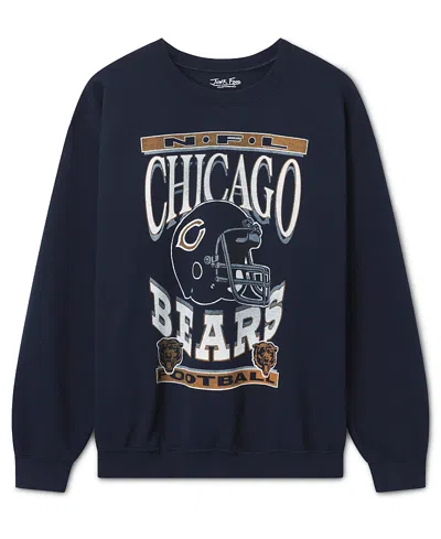 Junk Food Clothing Unisex Chicago Bears Helmet Flea Market Crew Fleece Sweatshirt In Blue