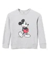 Junk Food Clothing Unisex Classic Mickey Raglan Fleece Sweatshirt - Little Kid, Big Kid In Gray