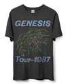 Junk Food Clothing Unisex Genesis Invisible Touch Tour 1987 Flea Market Tee In Black