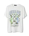 Junk Food Clothing Unisex Grateful Dead Checkers Vintage Tee In White