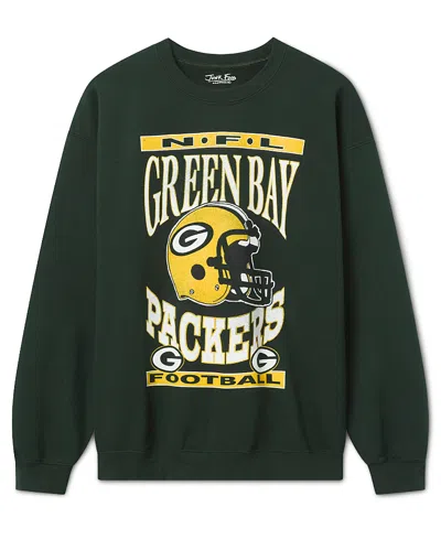 Junk Food Clothing Unisex Green Bay Packers Helmet Flea Market Crew Fleece Sweatshirt