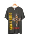 Junk Food Clothing Unisex Guns N' Roses Cross Flea Market Tee In Vintage Black