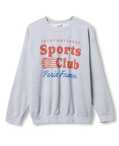 Junk Food Clothing Unisex International Sports Club Paris France Flea Market Fleece Sweatshirt In Gray