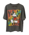 Junk Food Clothing Unisex Mickey Mouse Gradient Oversized Tee In Gray
