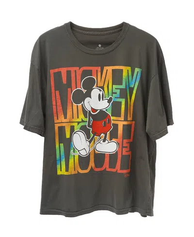 Junk Food Clothing Unisex Mickey Mouse Gradient Oversized Tee In Gray