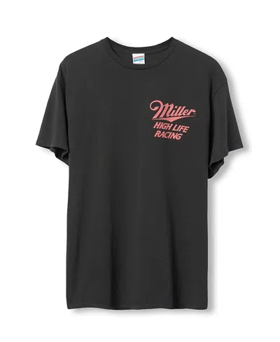 Junk Food Clothing Unisex Miller High Life Champ In Champagne Flea Market Tee In Black