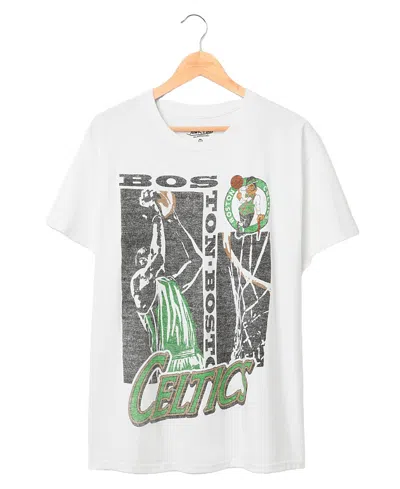 Junk Food Clothing Unisex Nba Boston Celtics Jump Shot Short Sleeve Tee In White