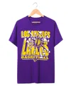 Junk Food Clothing Unisex Nba Los Angeles Lakers Break Through Short Sleeve Tee In Purple