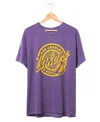 Junk Food Clothing Unisex Nba Los Angeles Lakers Crest Vintage Tee In Purple