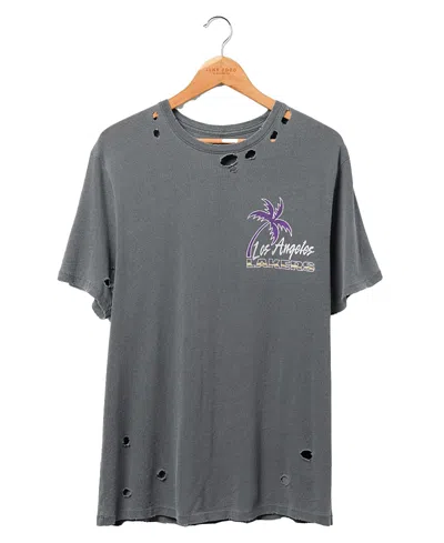 Junk Food Clothing Unisex Nba Los Angeles Lakers Luau Vintage Destroy Tee In Vintage Black