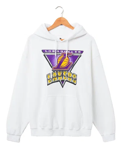 Junk Food Clothing Unisex Nba Los Angeles Lakers Triangle Hoodie In White
