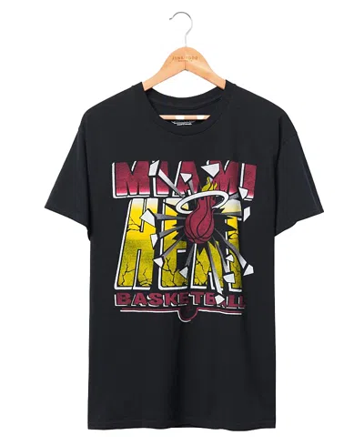 Junk Food Clothing Unisex Nba Miami Heat Break Through Short Sleeve Tee In Black