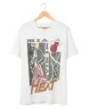Junk Food Clothing Unisex Nba Miami Heat Jump Shot Short Sleeve Tee In White