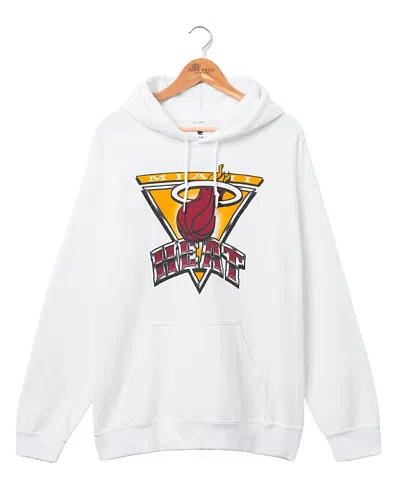 Junk Food Clothing Unisex Nba Miami Heat Triangle Hoodie In White