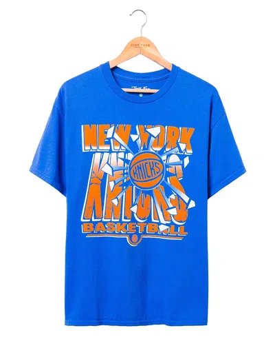 Junk Food Clothing Unisex Nba New York Knicks Break Through Short Sleeve Tee In Royal