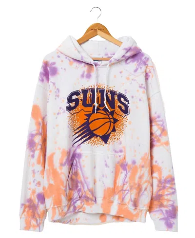 Junk Food Clothing Unisex Nba Phoenix Suns Tie Dye Hoodie In Purple/orange