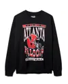 Junk Food Clothing Unisex Nfl Atlanta Falcons Helmet Flea Market Crew Fleece Sweatshirt In Black