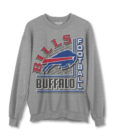 Junk Food Clothing Unisex Nfl Buffalo Bills Backfield Crew Fleece Sweatshirt In Heather Grey