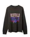 Junk Food Clothing Unisex Nfl Buffalo Bills Long Sleeve Henley In Gray