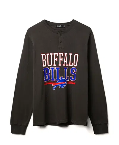 Junk Food Clothing Unisex Nfl Buffalo Bills Long Sleeve Henley In Gray