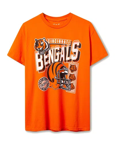 Junk Food Clothing Unisex Nfl Cincinnati Bengals Checkdown Flea Market Tee In Orange