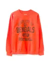Junk Food Clothing Unisex Nfl Cincinnati Bengals Property Flea Market Crew Fleece In Orange