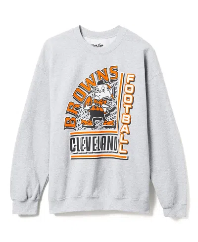 Junk Food Clothing Unisex Nfl Cleveland Browns Backfield Crew Fleece Sweatshirts In Heather Grey