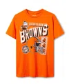 Junk Food Clothing Unisex Nfl Cleveland Browns Checkdown Flea Market Tee In Orange