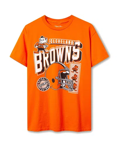 Junk Food Clothing Unisex Nfl Cleveland Browns Checkdown Flea Market Tee In Orange